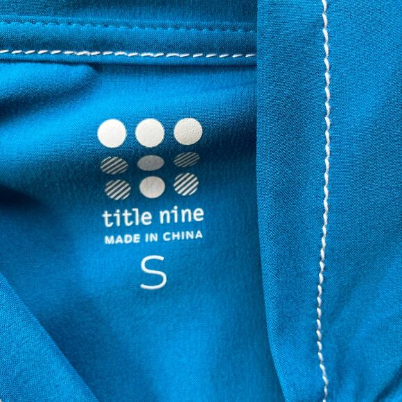 Title Nine Hooded Swelter Shelter Tunic Dress Small Blue Pockets - Picture 5 of 6